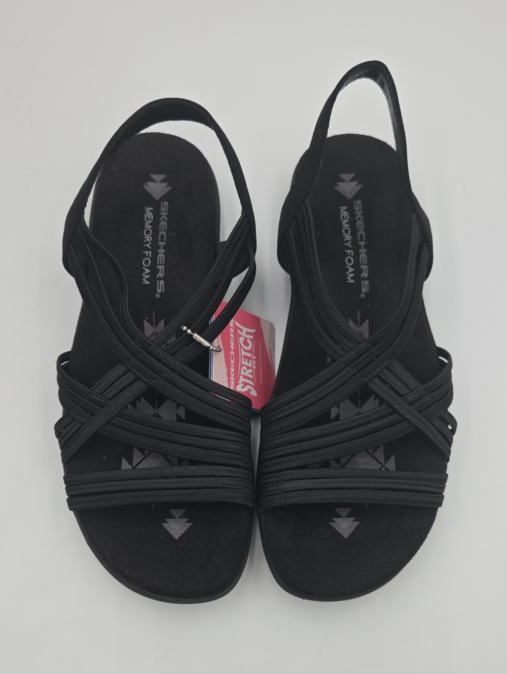 NEW Skechers Reggae Slim Simply Stretch Slingback Sandals Memory Foam